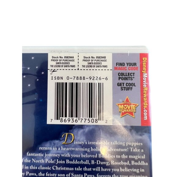 Disney Santa Buddies The Legend Of Santa Paws DVD 2009 Holiday Movie Pre-Owned - Picture 3 of 4